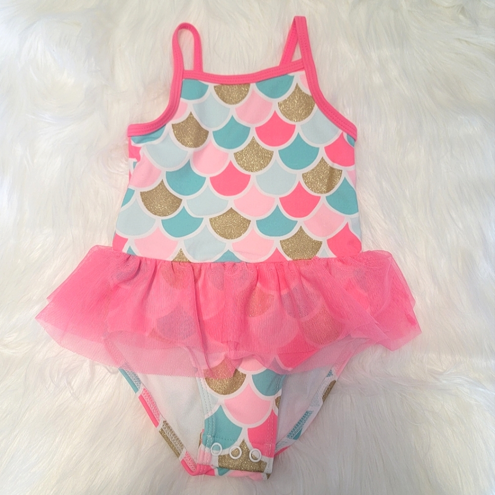 Carters girls swimsuit, mermaid tutu one-piece